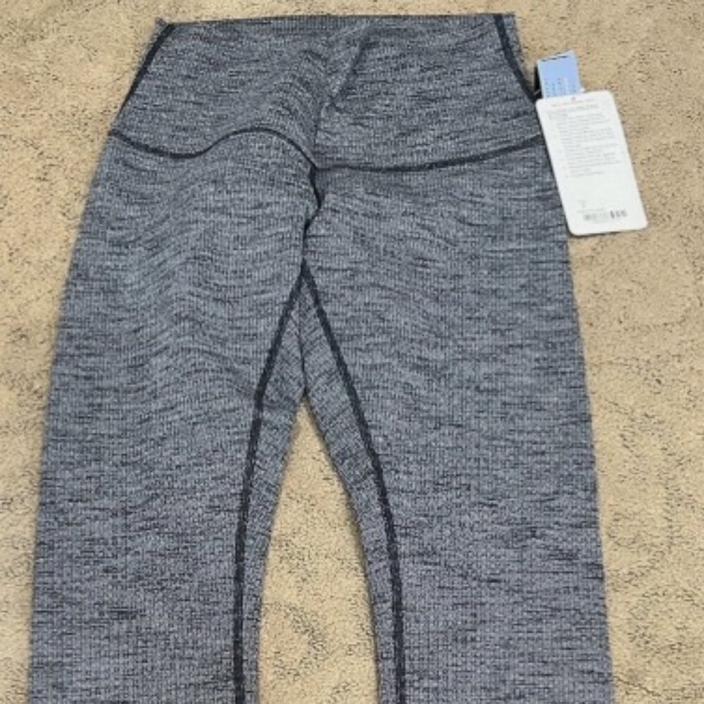 Lululemon Size 8 Wunder Under Pant Hi-Rise NWT Women's Variegated Knit Black
